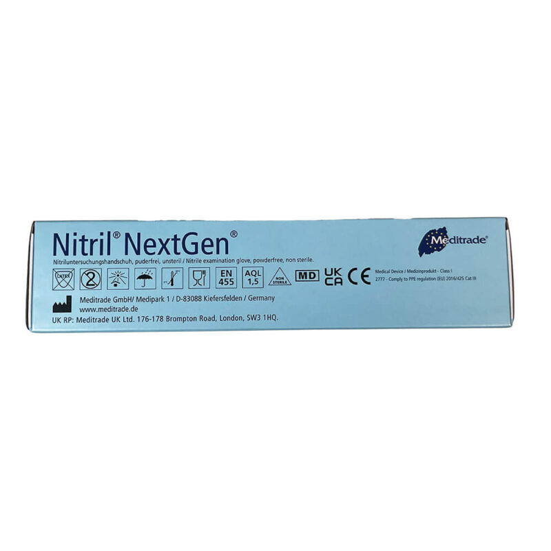 Meditrade NITRIL® NEXTGEN® - Nitrilhandschuhe blau - 1 Box - Gr.S, 100 Stück/Box – Bild 2