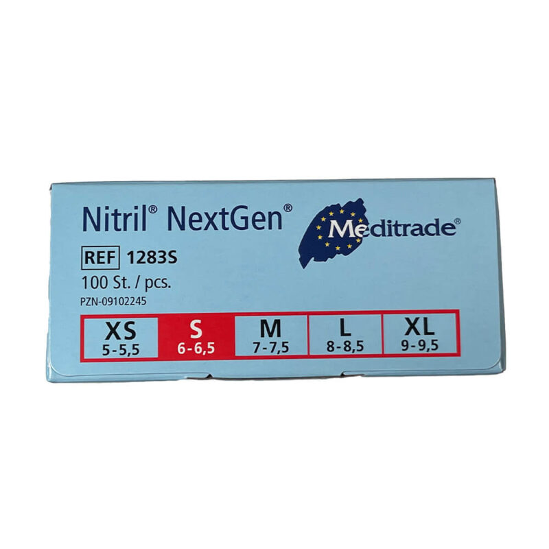 Meditrade NITRIL® NEXTGEN® - Nitrilhandschuhe blau - 1 Box - Gr.S, 100 Stück/Box – Bild 3