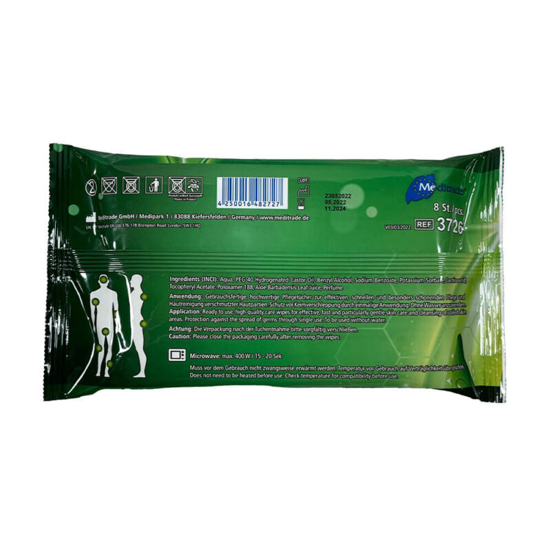 BeeSana Feuchter Waschhandschuh mit Aloe Vera, 8 Stück – Bild 4