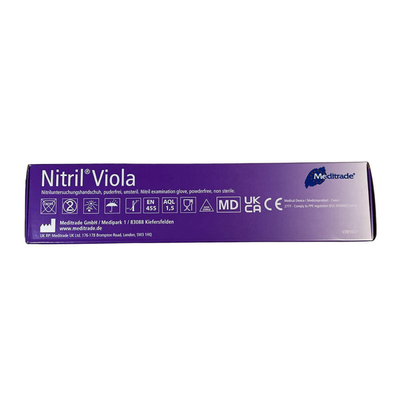 Meditrade Viola Nitrilhandschuhe - 1 Box - Größe XL – Bild 5
