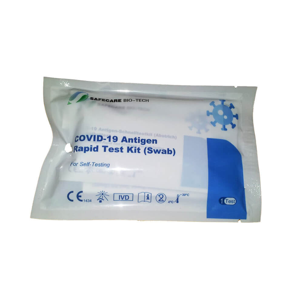 Safecare Covid-19 Antigen Laientest Softpackung CE1434, 10 Stück