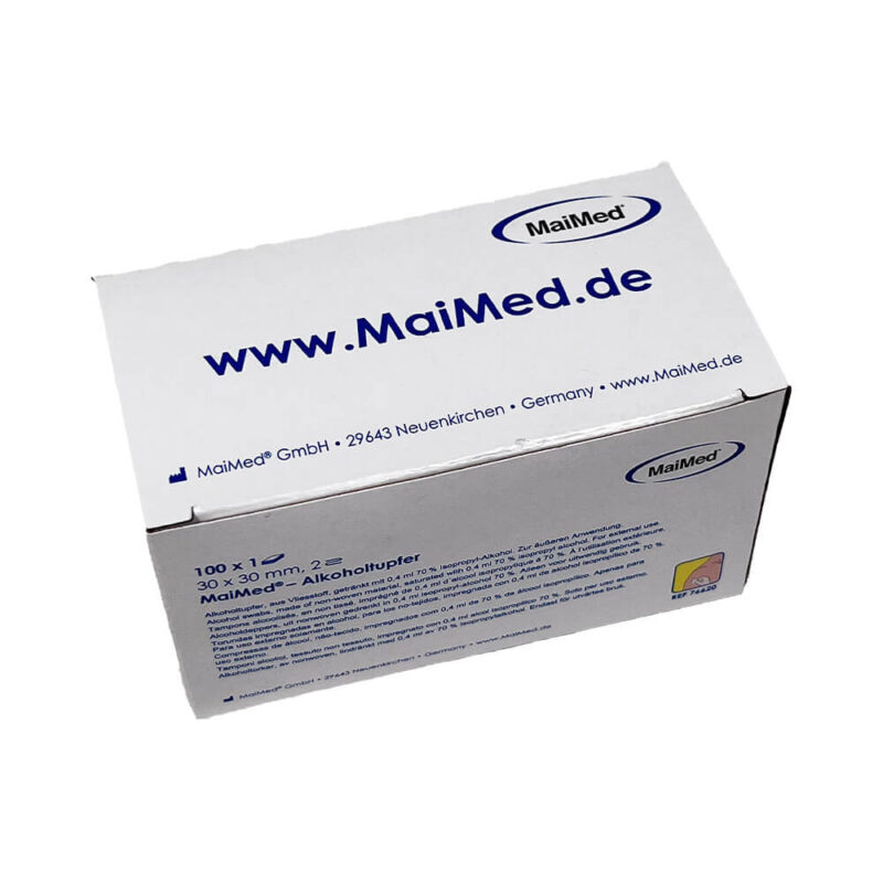 Alkoholtupfer 30x30 mm Maimed - 100 Stück – Bild 3