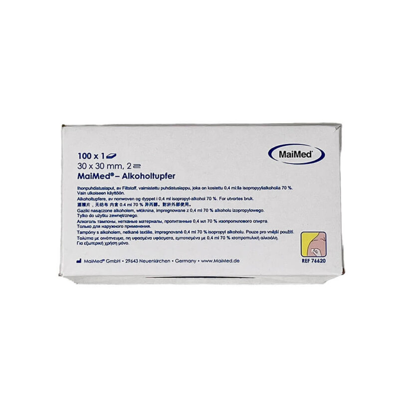 Alkoholtupfer 30x30 mm Maimed - 100 Stück – Bild 6