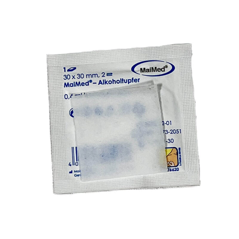 Alkoholtupfer 30x30 mm Maimed - 100 Stück – Bild 2