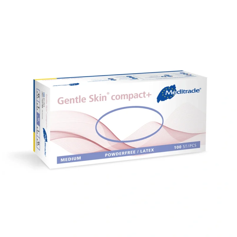 Meditrade GENTLE SKIN compact+ Latexhandschuhe - Größe L - 1 Box – Bild 2