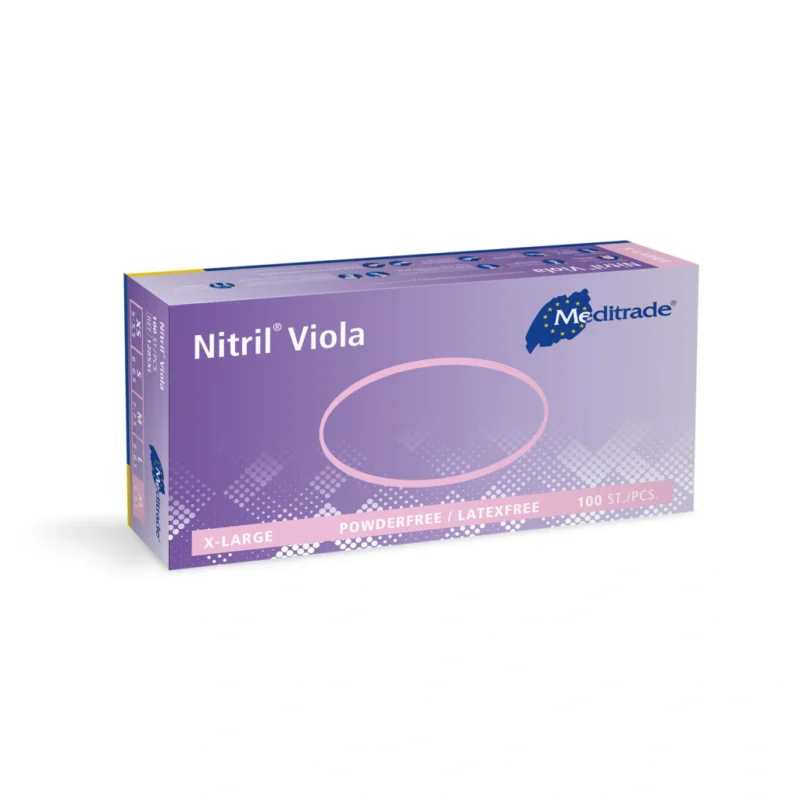 Meditrade Viola Nitrilhandschuhe - 1 Palette – Bild 2