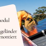 Solarmodul eines Balkonkraftwerks sicher am Balkongeländer eines Mehrfamilienhauses montiert