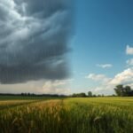 Geteiltes Wetterbild: Gewitterwolken über dem Norden, Sonnenschein über dem Süden Deutschlands
