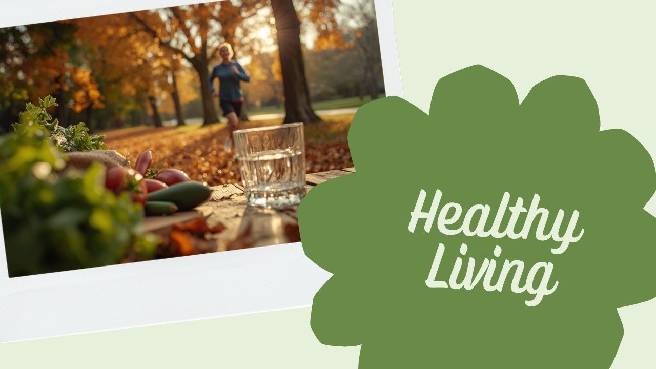 Person joggt morgens durch einen herbstlichen Park, Symbolbild für gesunden Lebensstil